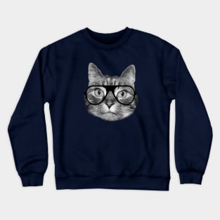 Cat wearing glasses Crewneck Sweatshirt